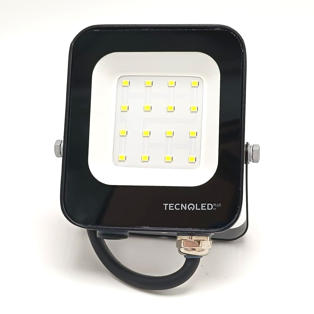 Reflector de LED color negro | 10 Watts | Luz Fría | 6500k