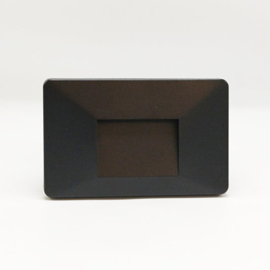 Luz de cortesía negra rectangular | 3 Watts | Luz Cálida | 2700k