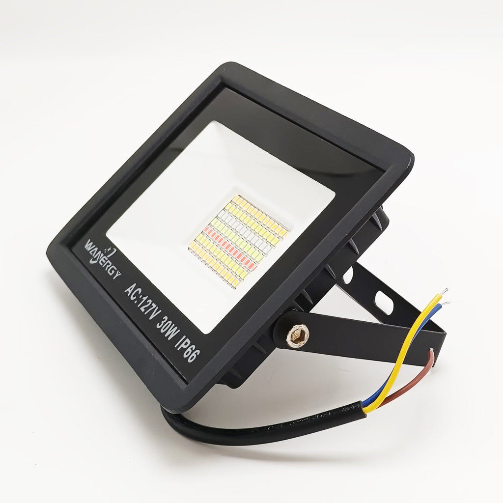 Reflector inteligente RGB color negro | 30 Watts | Luz Fria | 6500k