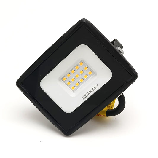 Reflector de LED color negro | 10 Watts | Luz Cálida | 3000k