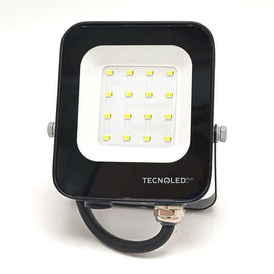 Reflector de LED color negro | 10 Watts | Luz Fría | 6500k