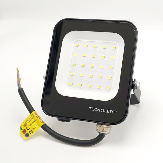 Reflector de LED color negro | 20 Watts | Luz Fría | 6500k