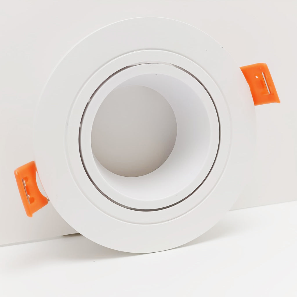 Aro para empotrar individual blanco circular