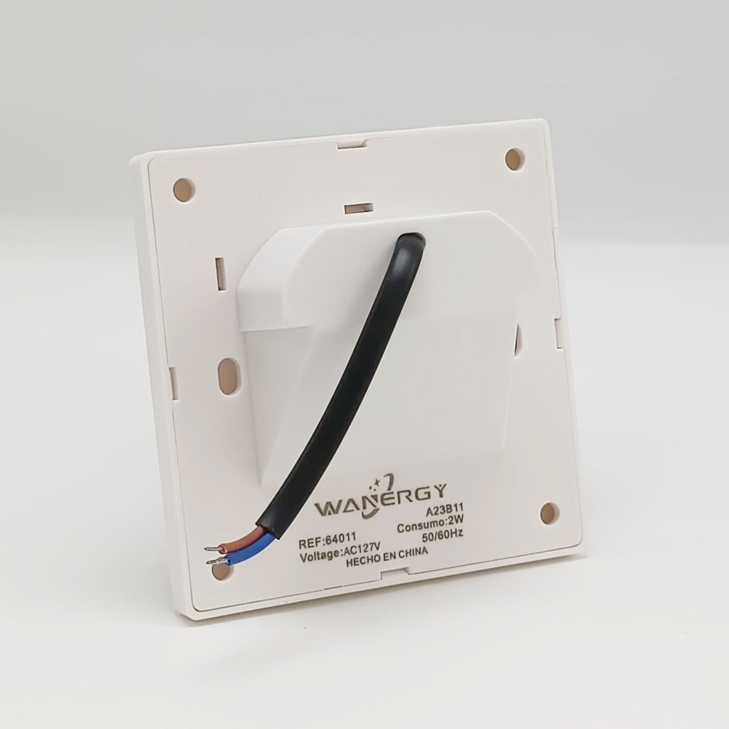 Luz de cortesía cuadrada color blanco | 2 Watts | Luz cálida | 3000k